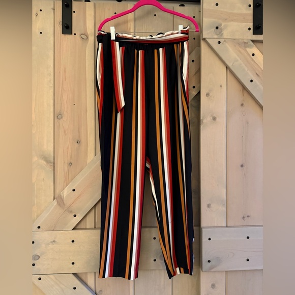 Express Striped High Waist Ankle Pant - Picture 2 of 10